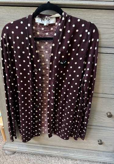 Comme Des Garcons Play CDG Play Polka Dot Cardigan