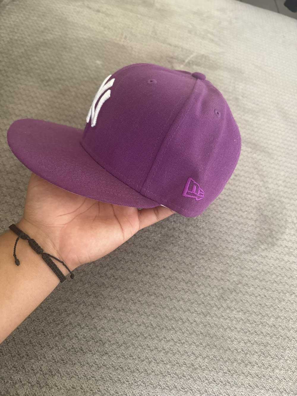 Hat Club × New Era Purple Cap Pink Brim Fitted - image 4