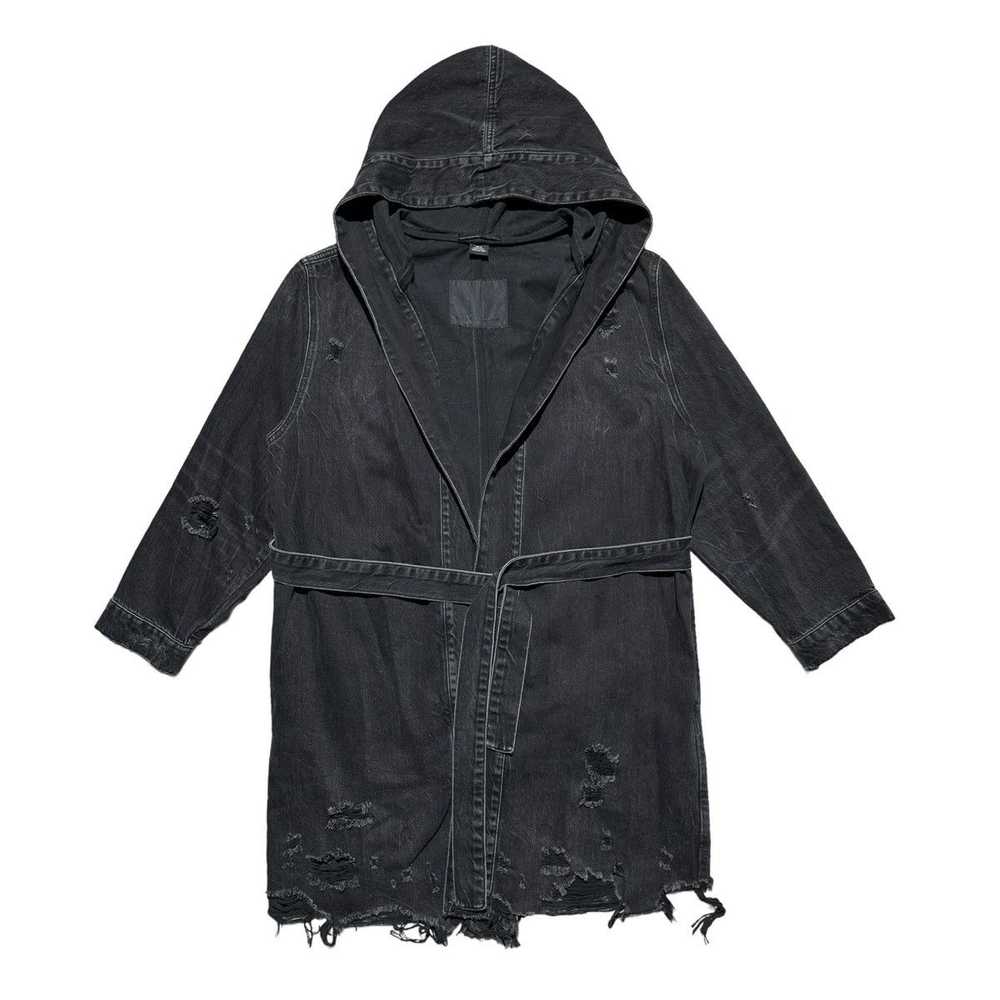 Alexander Wang Oversized hooded distressed denim … - image 1