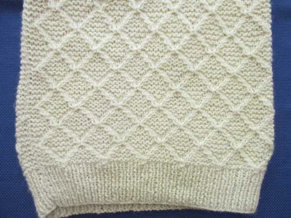 1970s Genuine Aran Wool Fishermans Sweater Handkn… - image 10