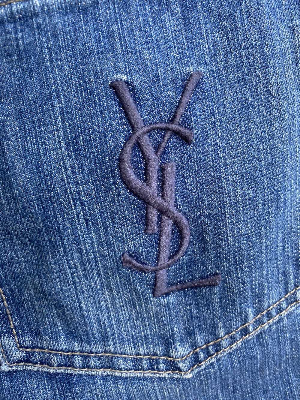 Vintage × Yves Saint Laurent Denim YSL Shorts Jea… - image 4