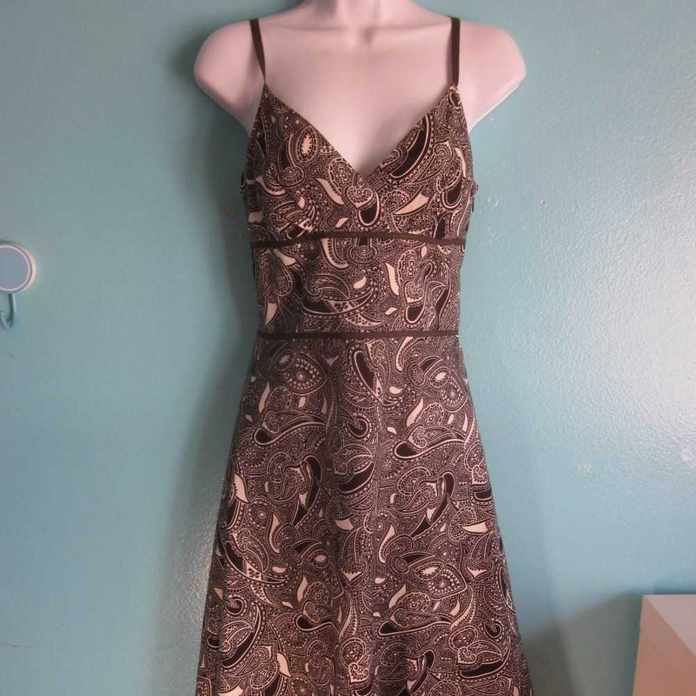 Loft Ann Taylor Loft Brown Floral Dress Size 2 - image 2