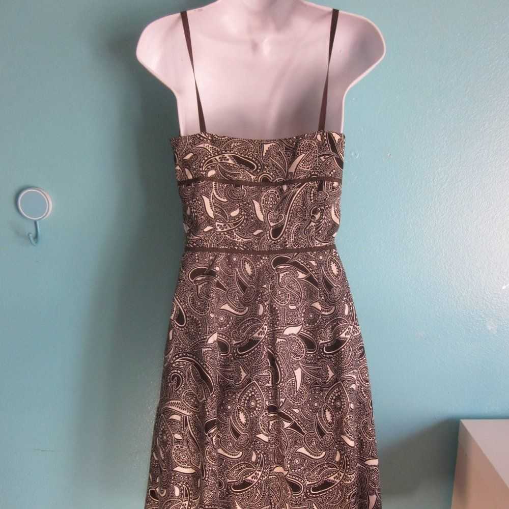 Loft Ann Taylor Loft Brown Floral Dress Size 2 - image 4