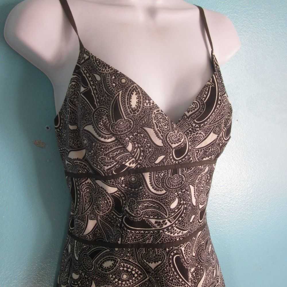 Loft Ann Taylor Loft Brown Floral Dress Size 2 - image 5