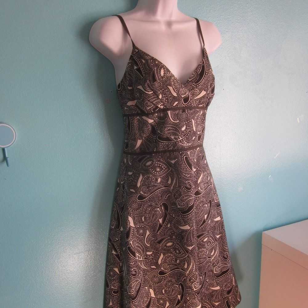 Loft Ann Taylor Loft Brown Floral Dress Size 2 - image 6