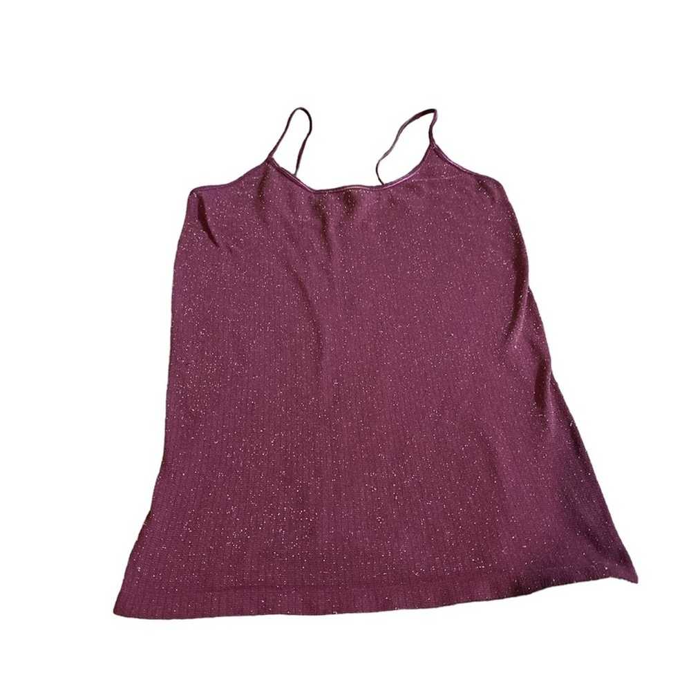 Other Maroon/Purple Wet Seal Tank Top with Gold Glitter