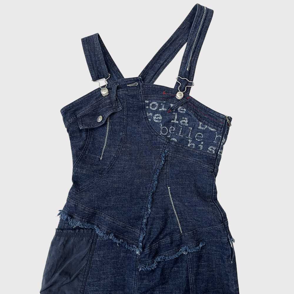 French vintage darkwash denim maxi dress - image 3