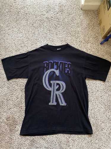 Starter Black colorado rockies graphic t shirt