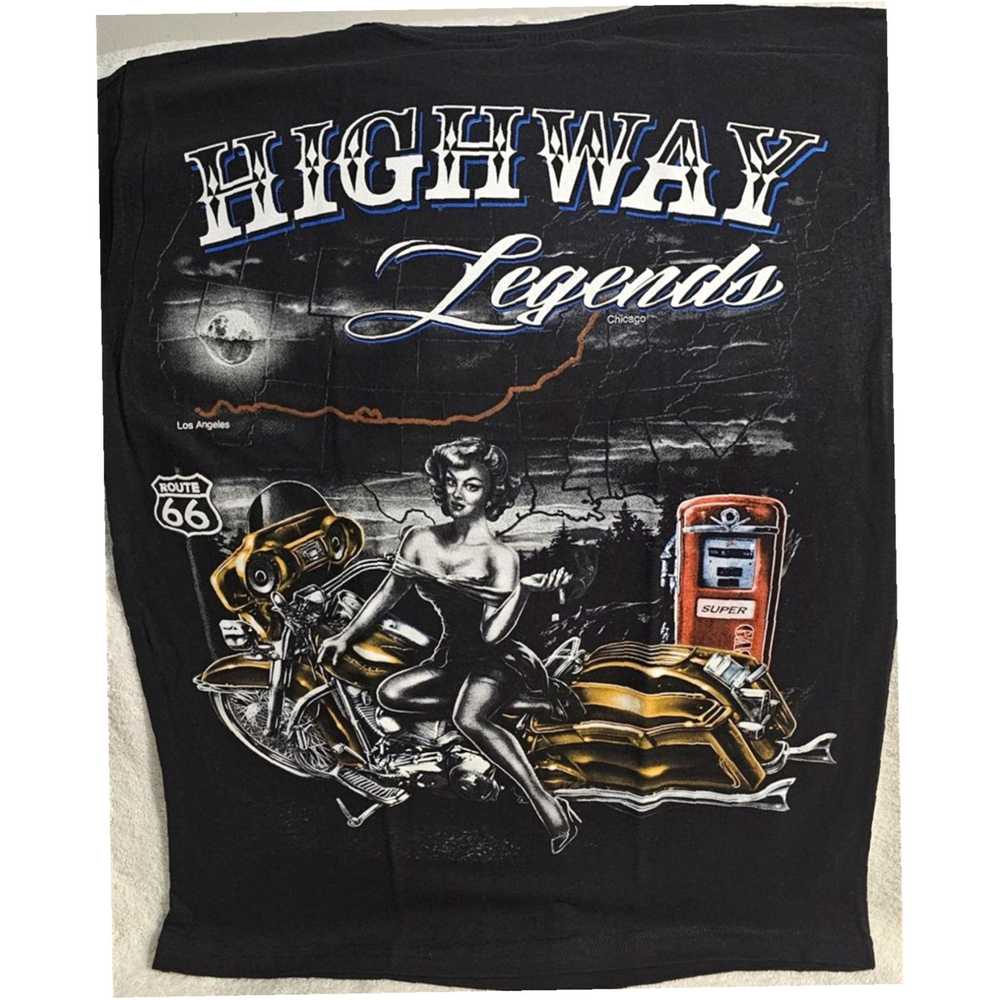 Route 66 Sexy Lady Moon Embellished American Moto… - image 2