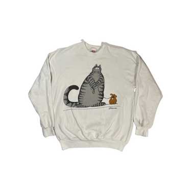 Art × Vintage 90s Cat & Dog Sweatshirt