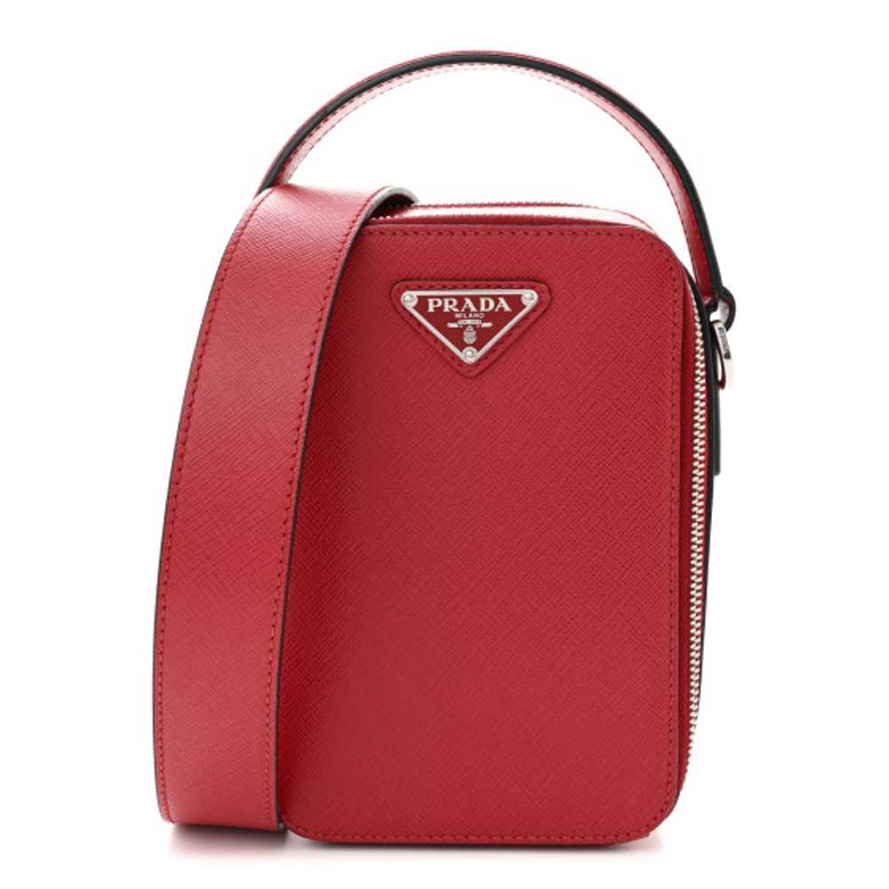 PRADA Saffiano Travel Brique Crossbody Messenger … - image 1