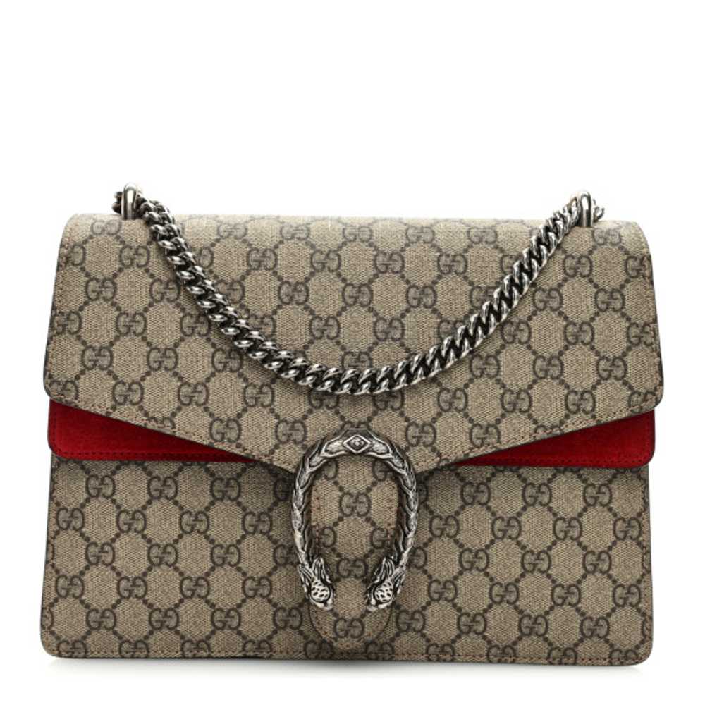 GUCCI GG Supreme Monogram Suede Cudu Medium Diony… - image 1