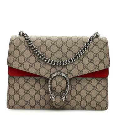 GUCCI GG Supreme Monogram Suede Cudu Medium Diony… - image 1