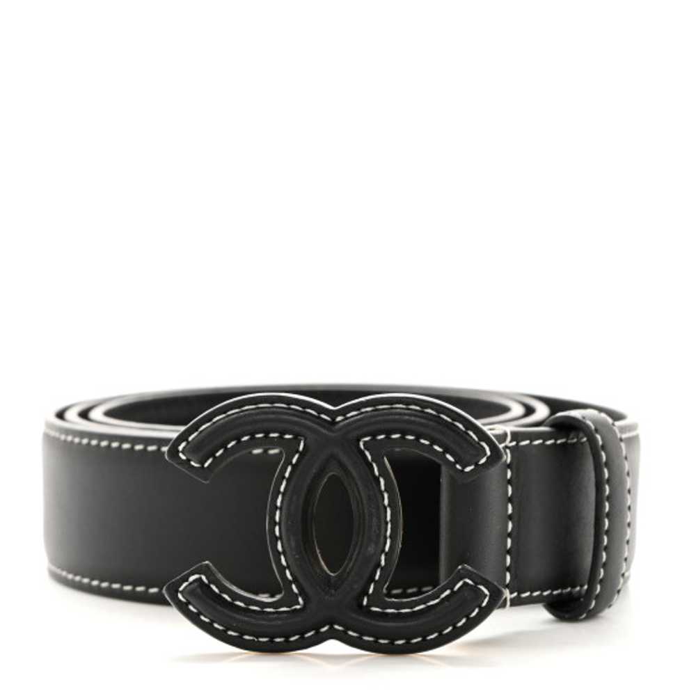 CHANEL Calfskin CC Belt 80 32 Black - image 1