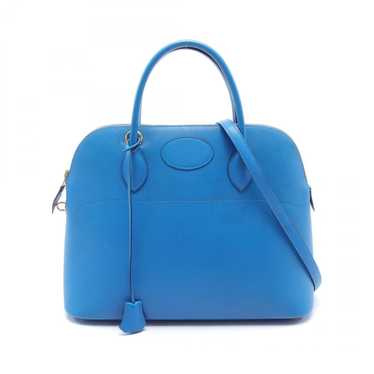 Hermes Hermes Clemence Bolide 35 Leather Handbag … - image 1