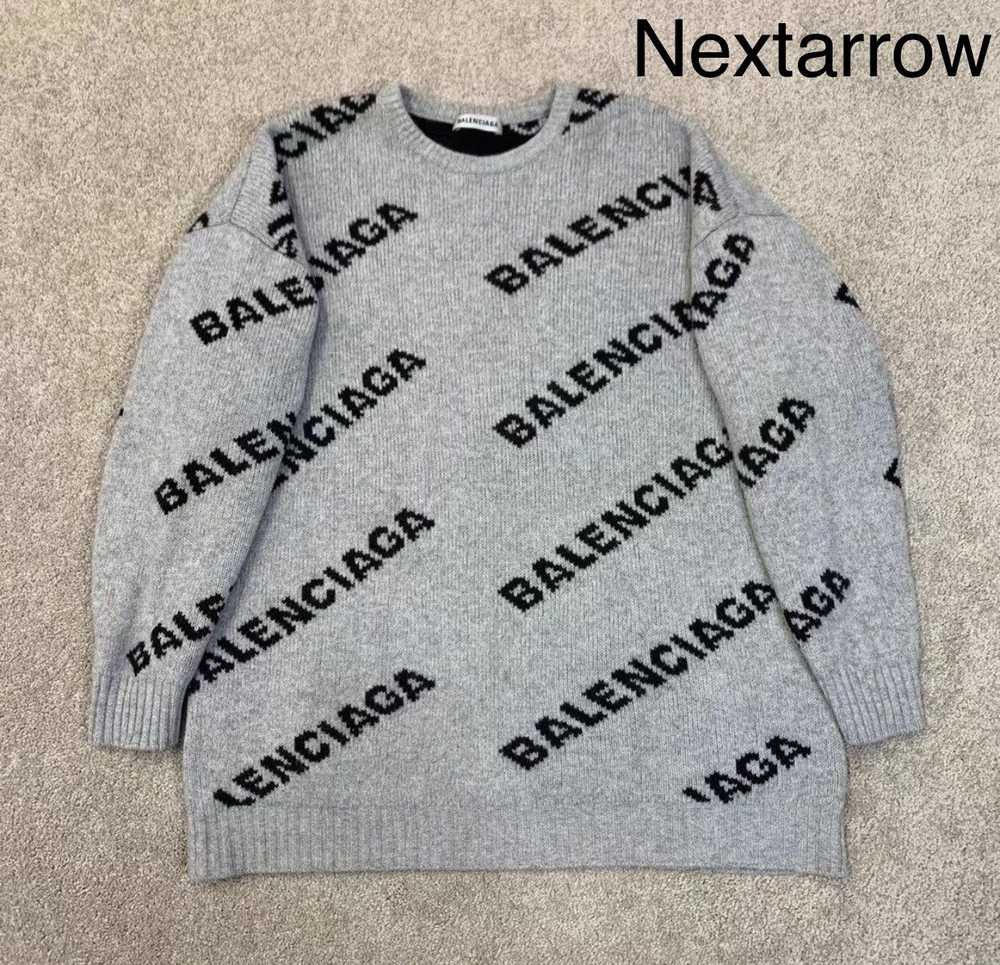 Balenciaga Balenciaga Grey Bullet Curtain Sweater - image 1