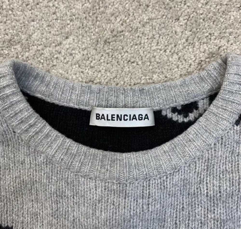 Balenciaga Balenciaga Grey Bullet Curtain Sweater - image 3