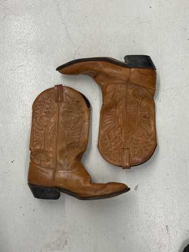 Designer Vintage Leather Cowboy Boots with Intrica