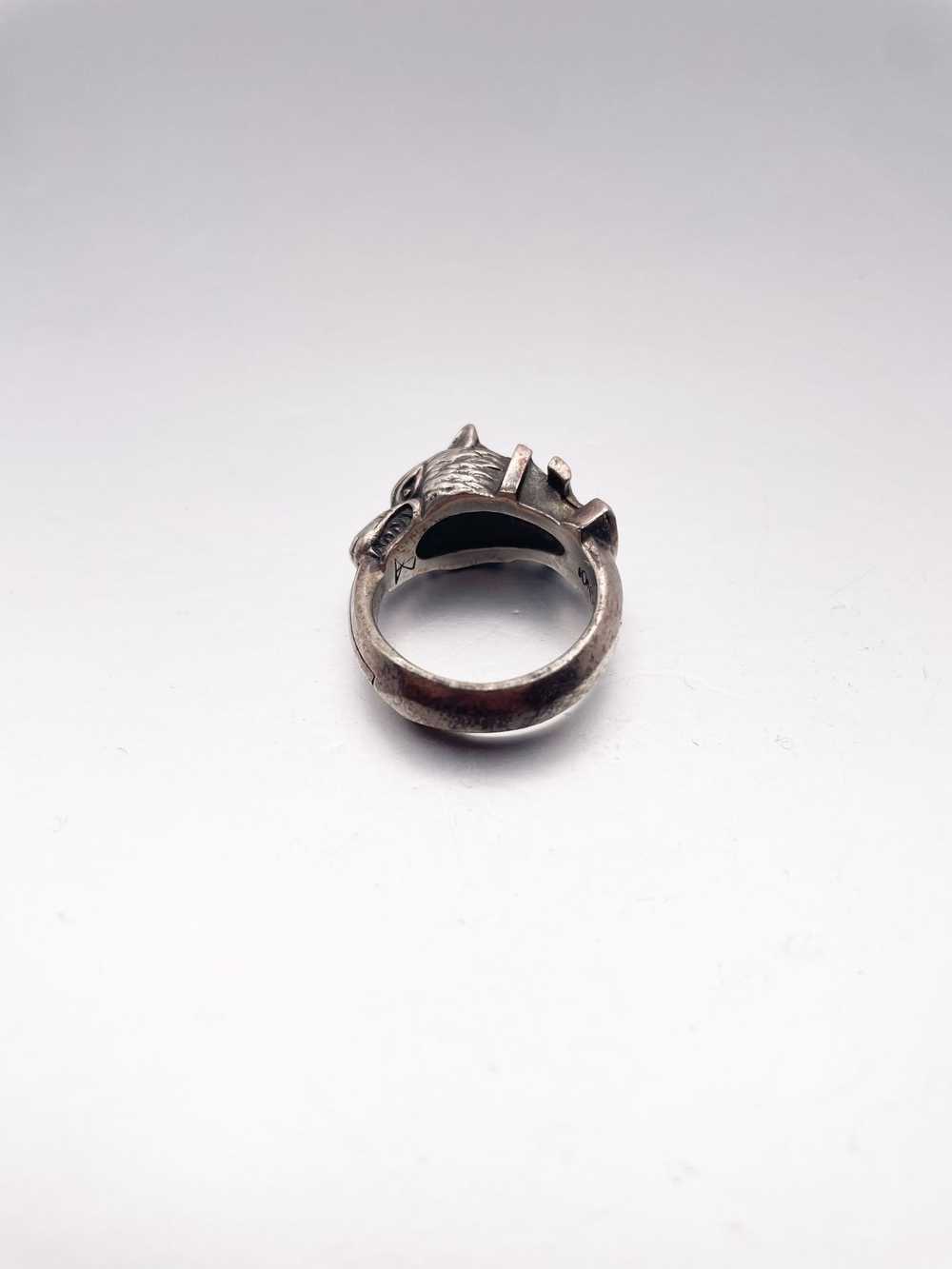 Yohji Yamamoto .950 Silver Wolf Ring - image 2