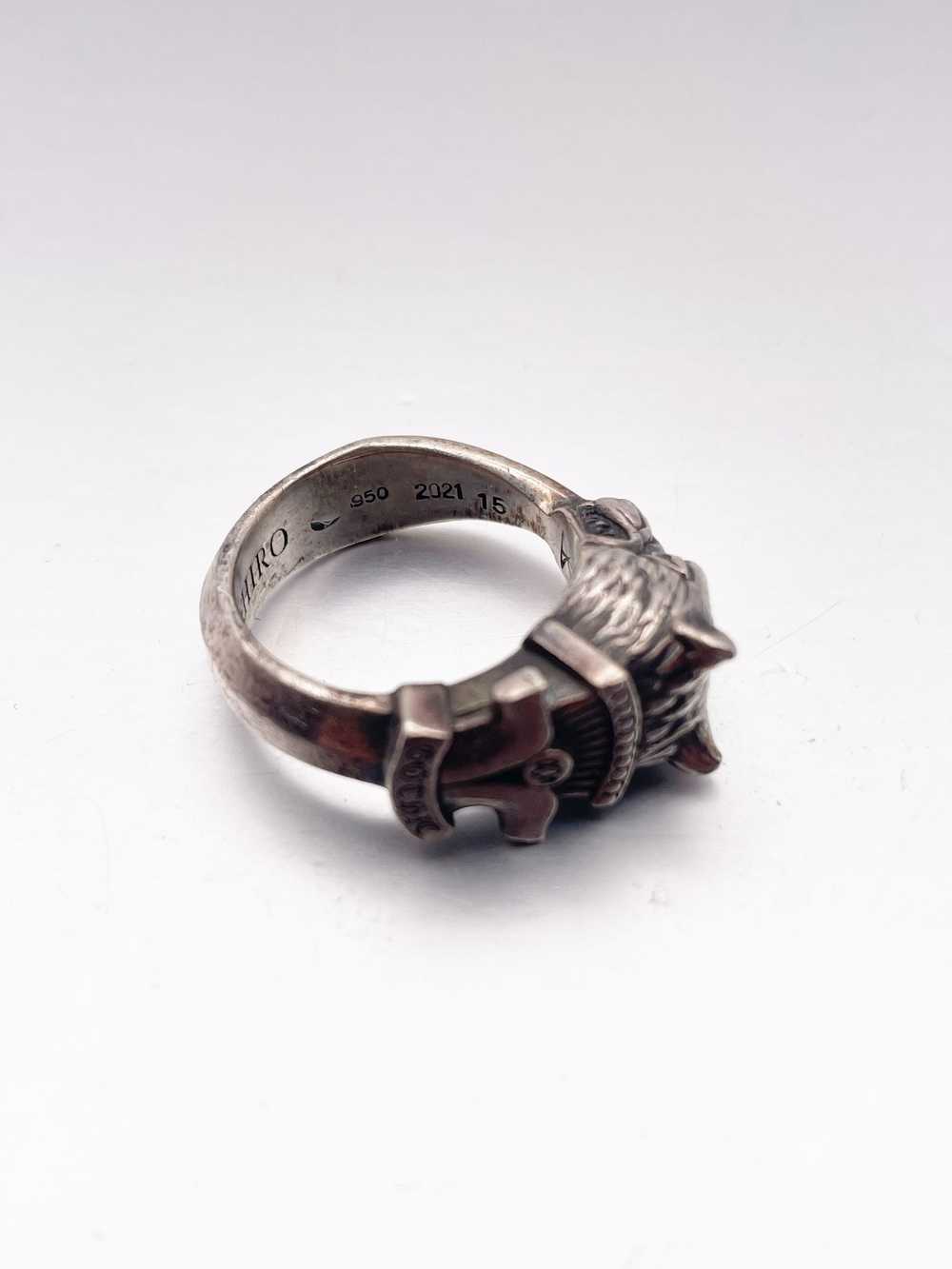 Yohji Yamamoto .950 Silver Wolf Ring - image 3