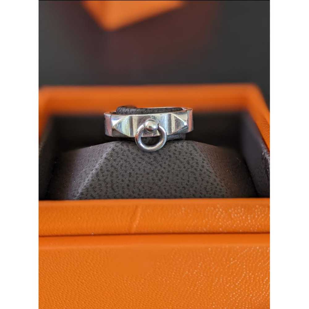 Hermès Collier de chien silver ring - image 2