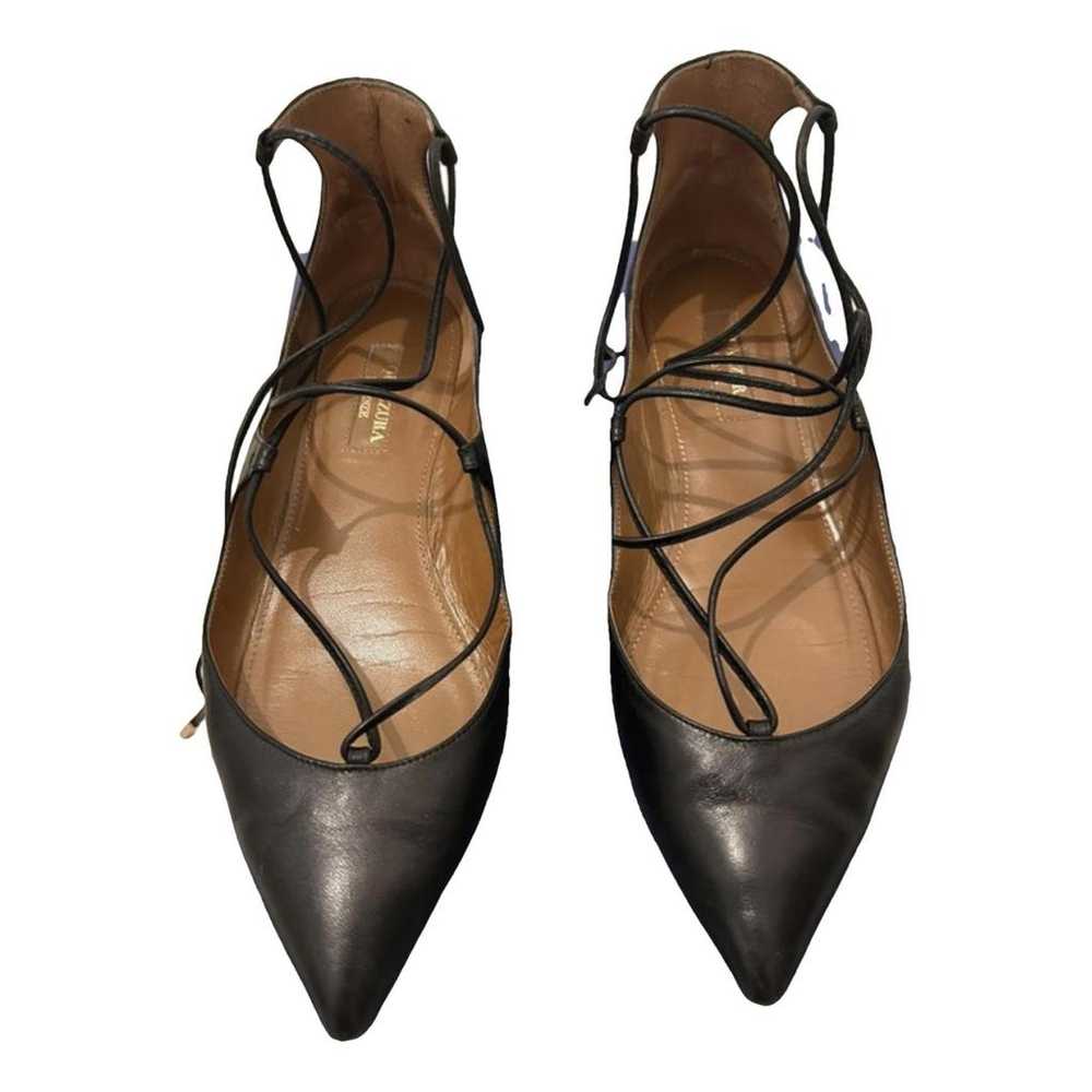 Aquazzura Christy leather ballet flats - image 1