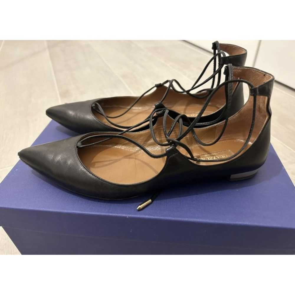 Aquazzura Christy leather ballet flats - image 4