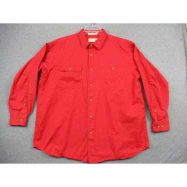 Orvis Orvis Shirt XL Men's Red Long Sleeve Button… - image 1