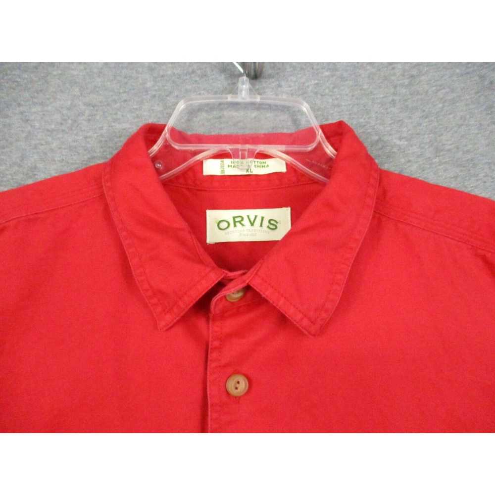 Orvis Orvis Shirt XL Men's Red Long Sleeve Button… - image 2