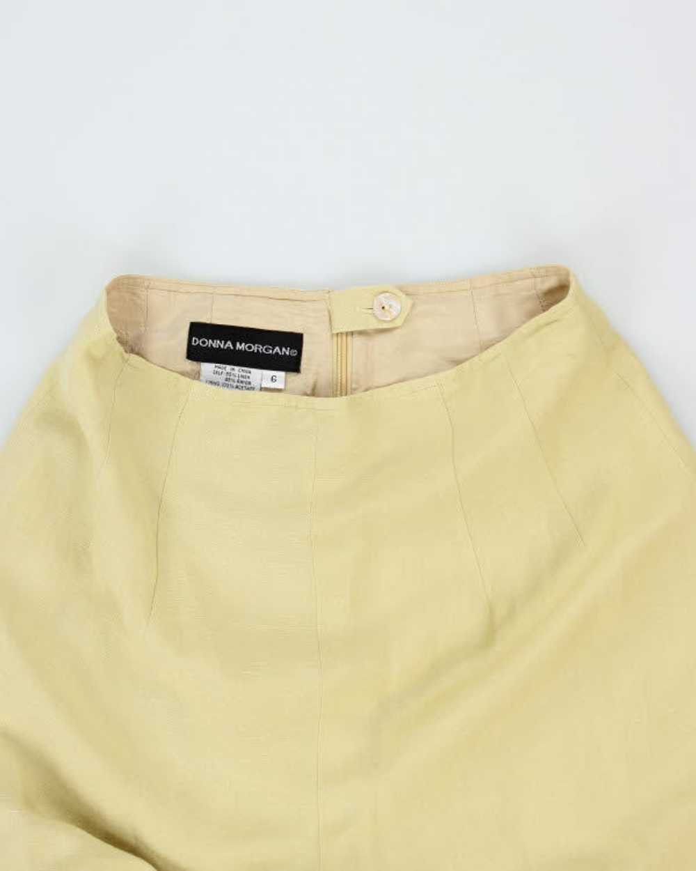 Vintage 90s Donna Morgan Linen Blend Trousers - W… - image 3