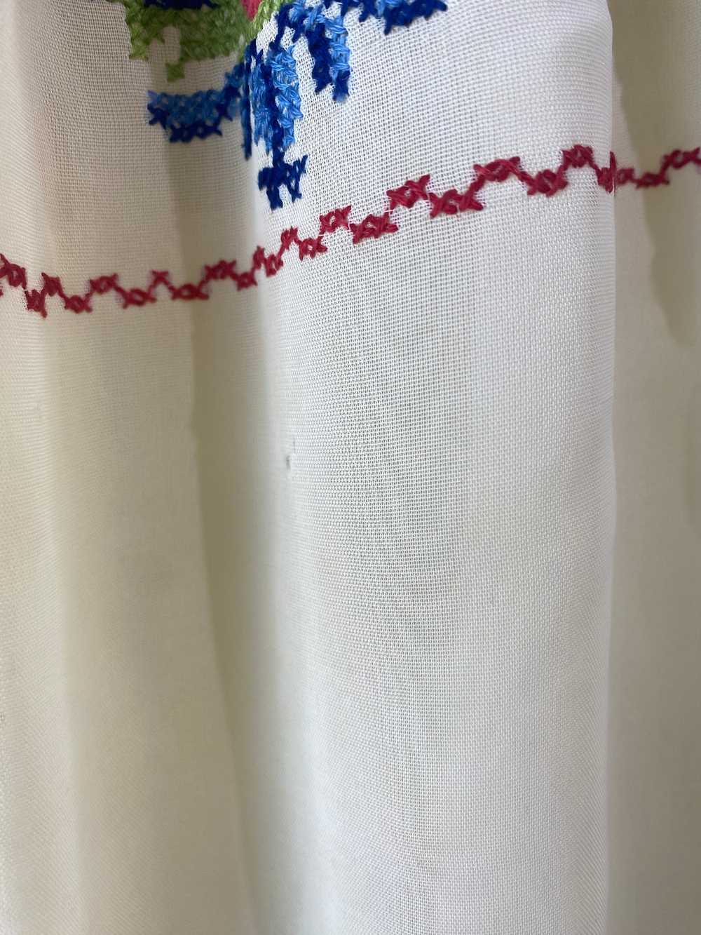 Antique Romanian Cross Stitched Top - image 3