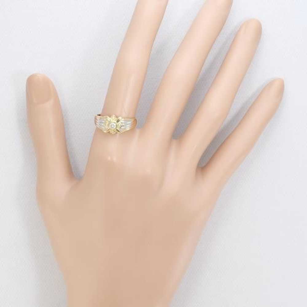 Other LuxUness PT900 Platinum K18YG Diamond Ring … - image 3