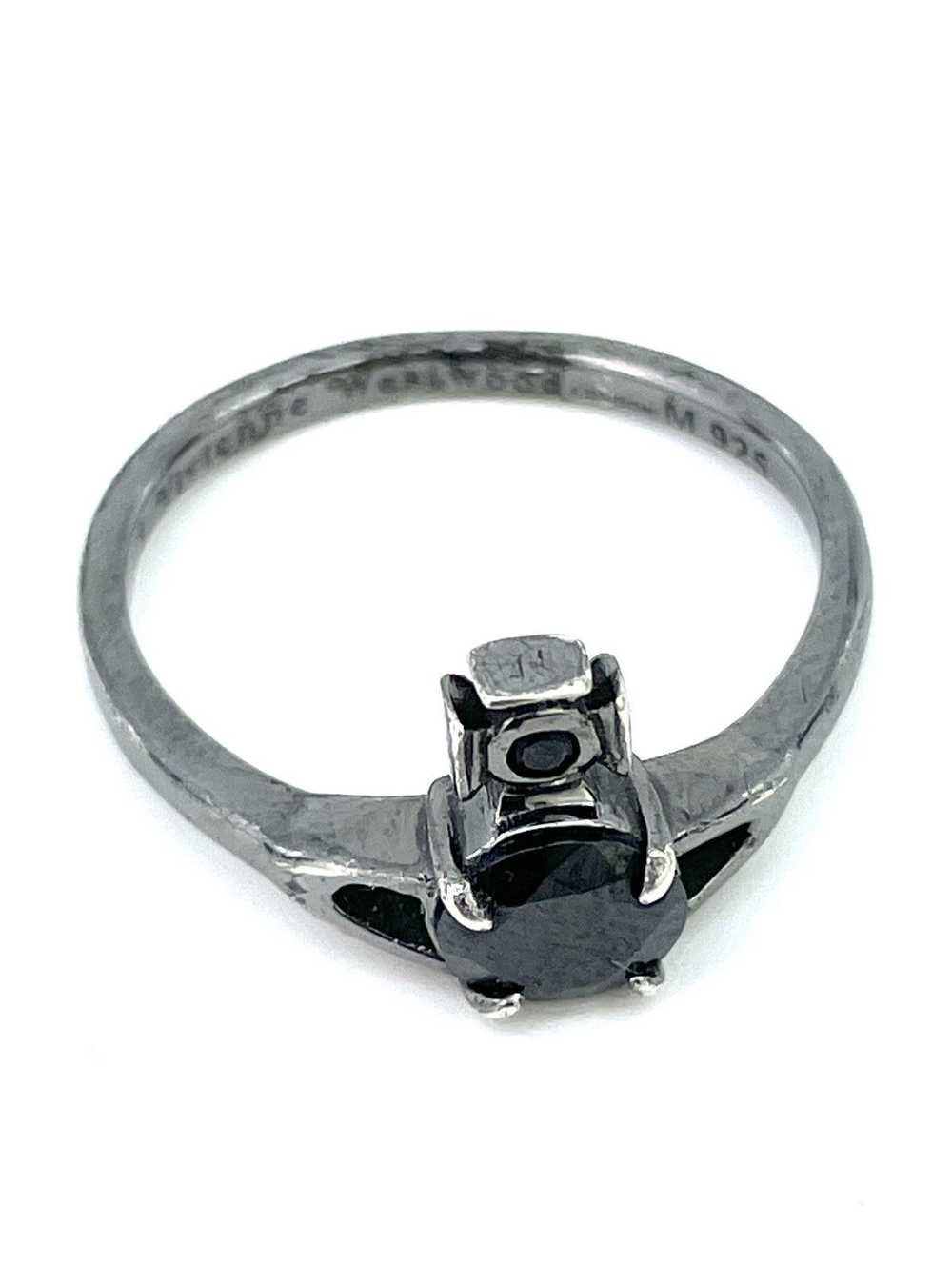 Vivienne Westwood Gunmetal Crystal Orb Ring - image 10