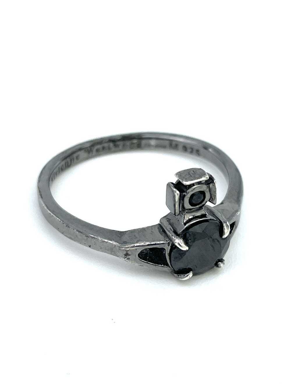 Vivienne Westwood Gunmetal Crystal Orb Ring - image 5