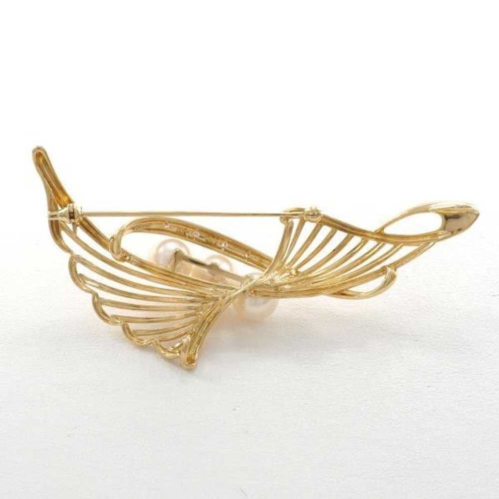 Other LuxUness K18 Yellow Gold Pin Brooch with Ak… - image 3