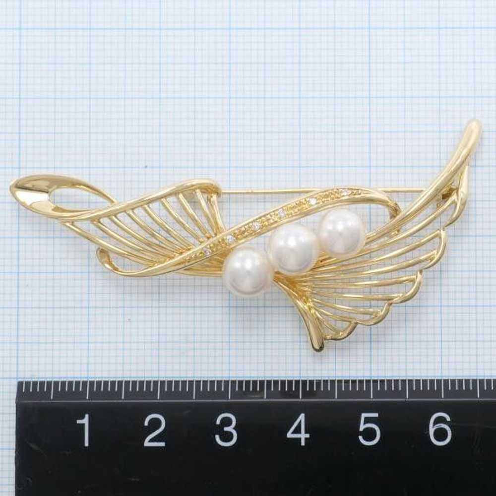 Other LuxUness K18 Yellow Gold Pin Brooch with Ak… - image 4