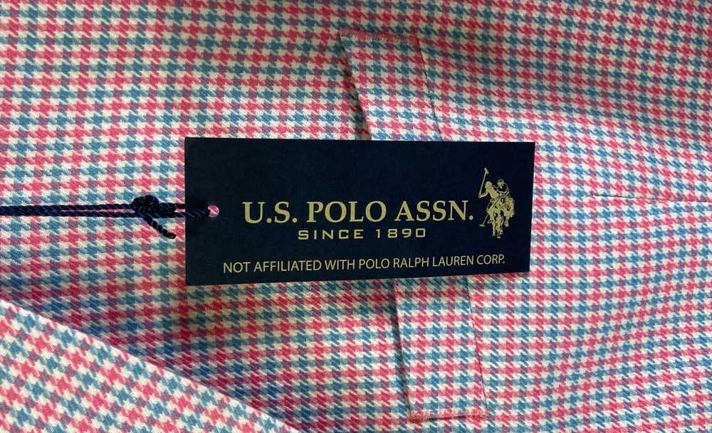 NWT US Polo Assn Mens Multicolor Houndstooth Long… - image 2