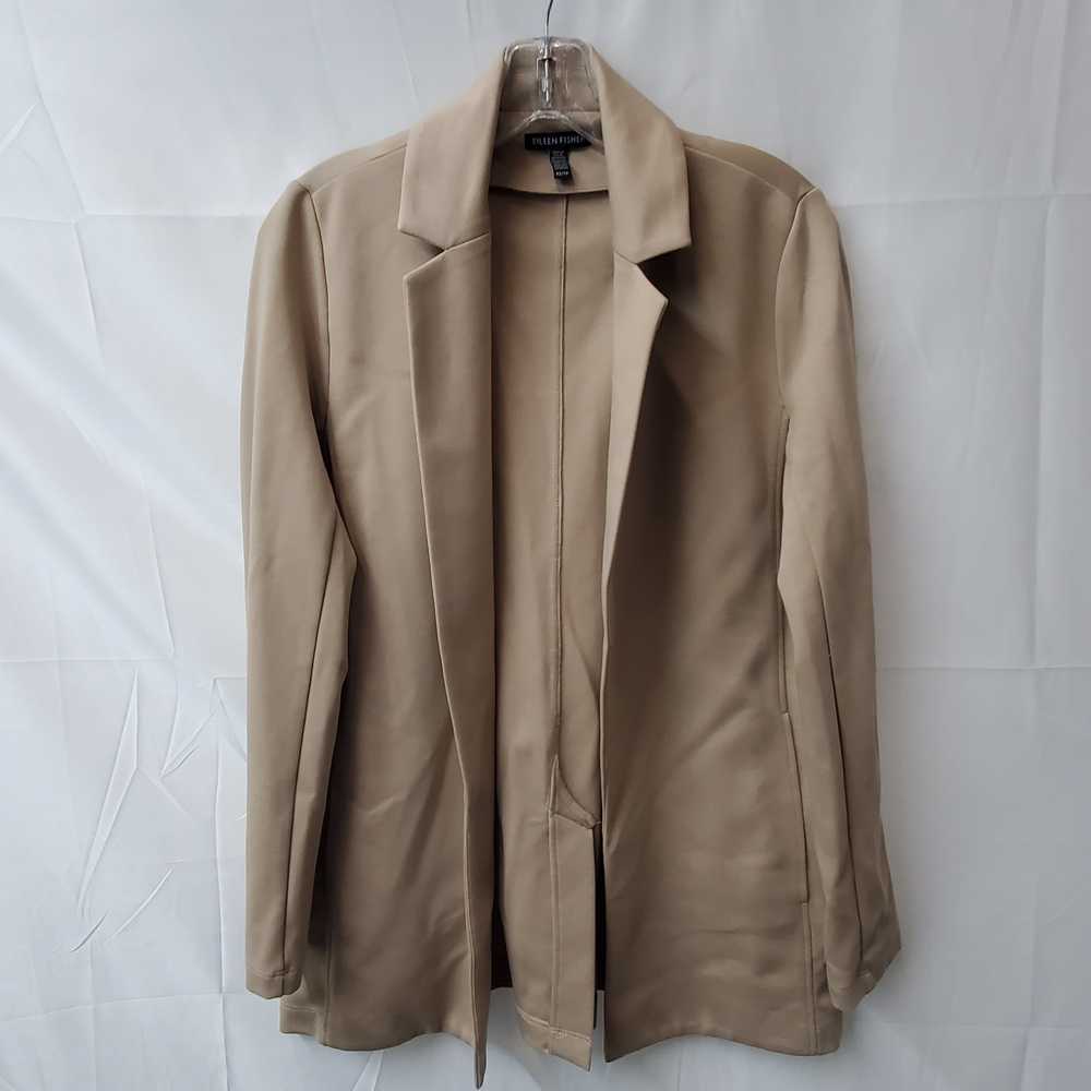 Eileen Fisher Tan Brown Open Cardigan Jacket Size… - image 1