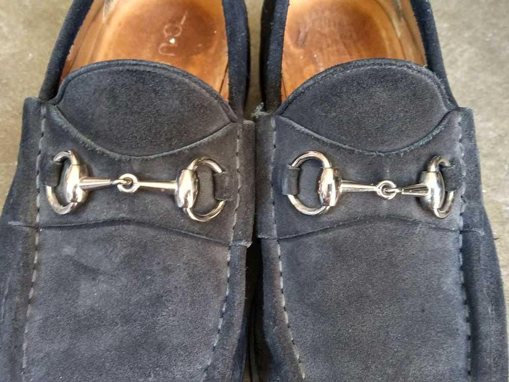 Gucci Gucci Horsebit Loafers Size 8 D Black Suede… - image 5