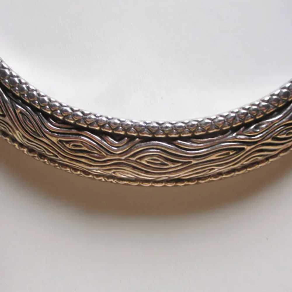 Simon Sebbag Sterling Silver Tribal Choker Neckla… - image 3