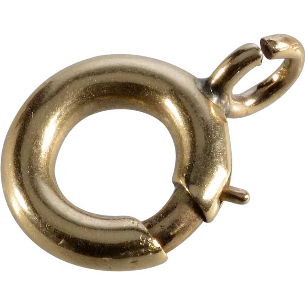 Antique Victorian Large 10K Gold Bolt Clasp 0352 - image 1