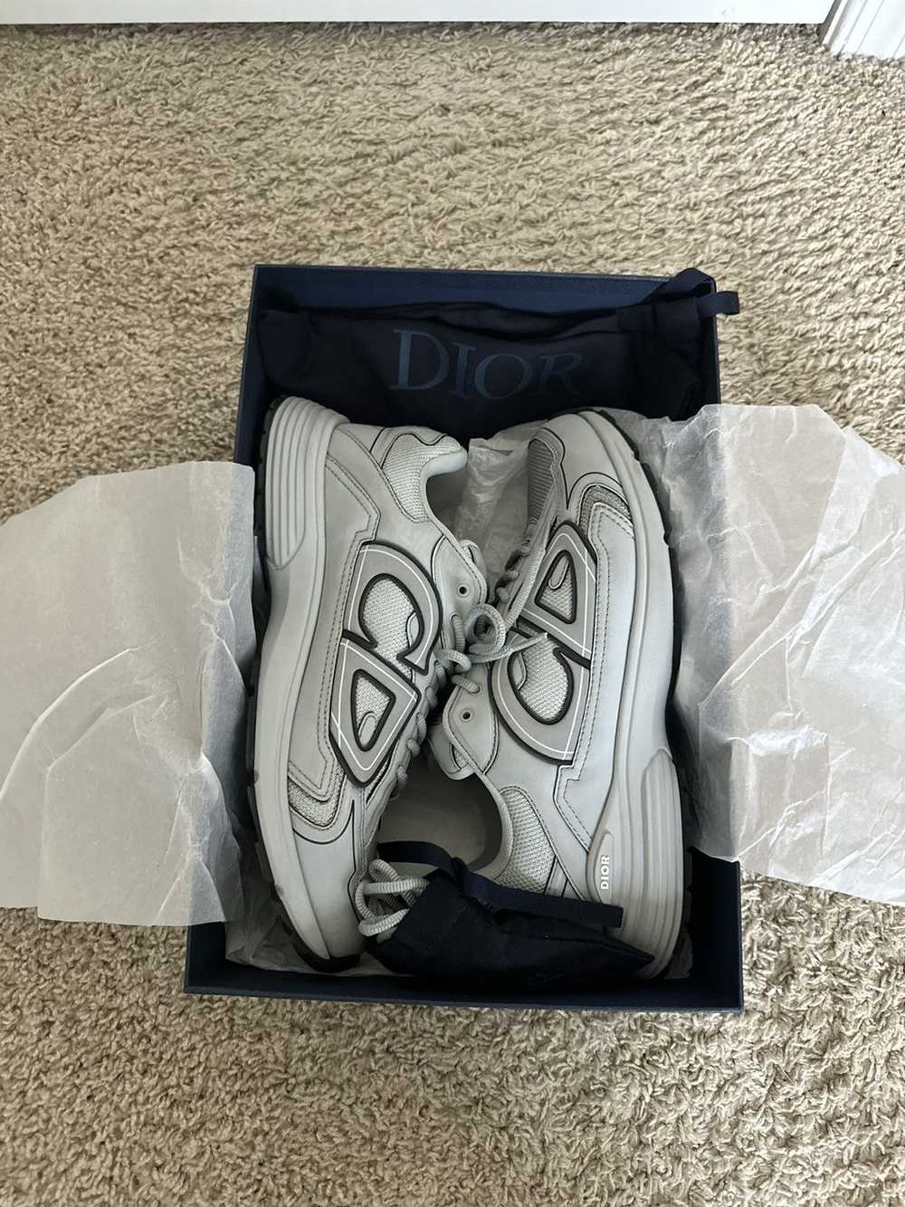 Dior Dior B30 Grey Reflective Sneaker - image 1