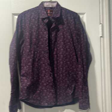 consequence dress shirts Consequence Long Sleeve Button Up Navy Dress Shirt Mens Size Small