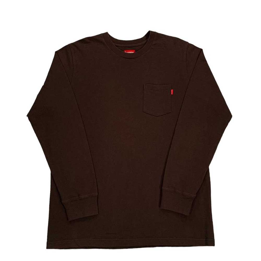 Supreme Supreme Men's Brown Long Sleeve Heavy Poc… - image 1