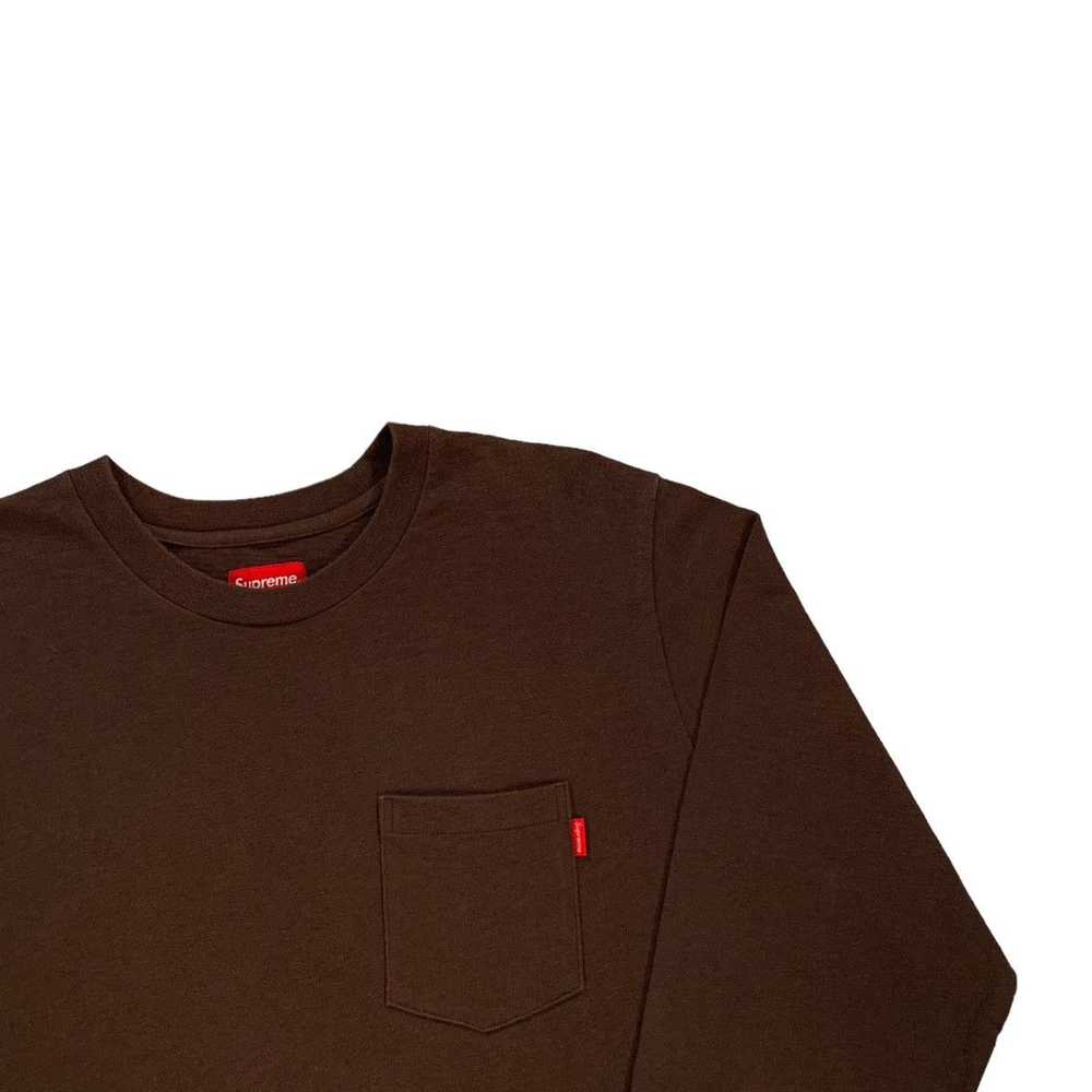 Supreme Supreme Men's Brown Long Sleeve Heavy Poc… - image 2