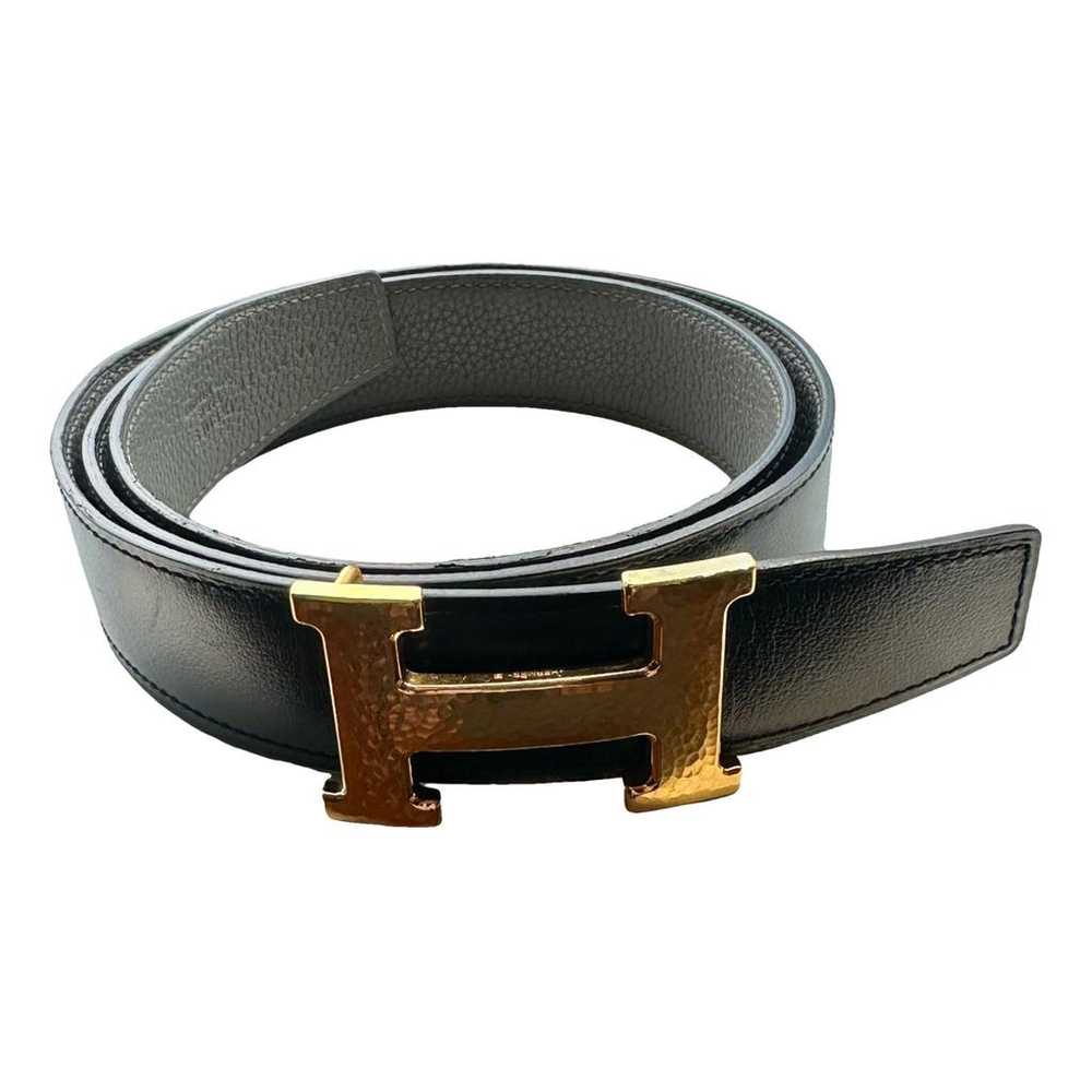 Hermès H leather belt - image 1