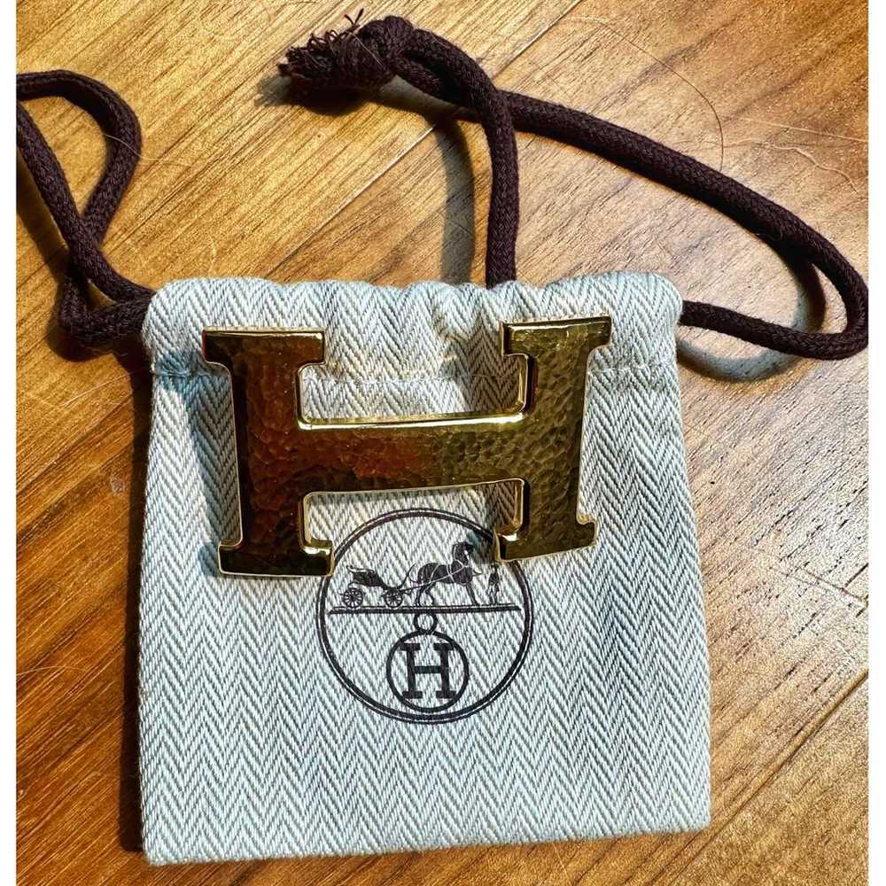 Hermès H leather belt - image 3