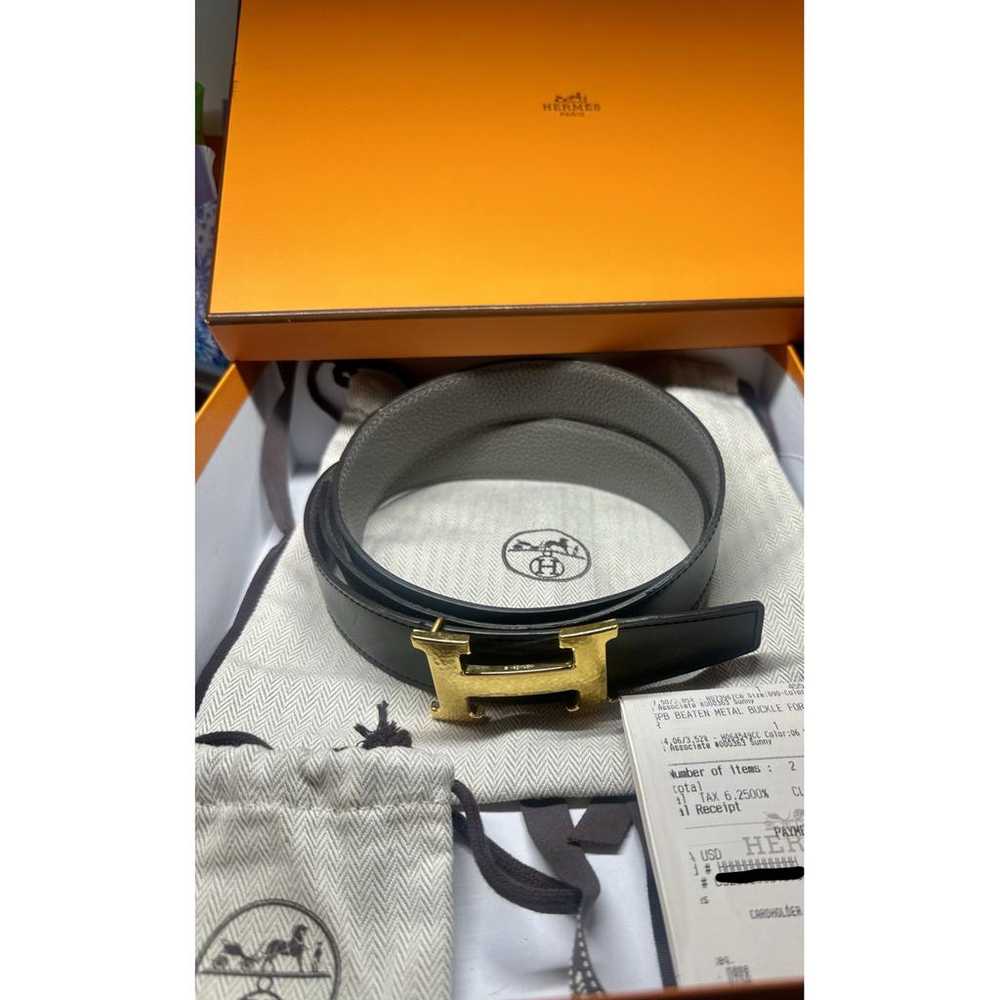 Hermès H leather belt - image 4