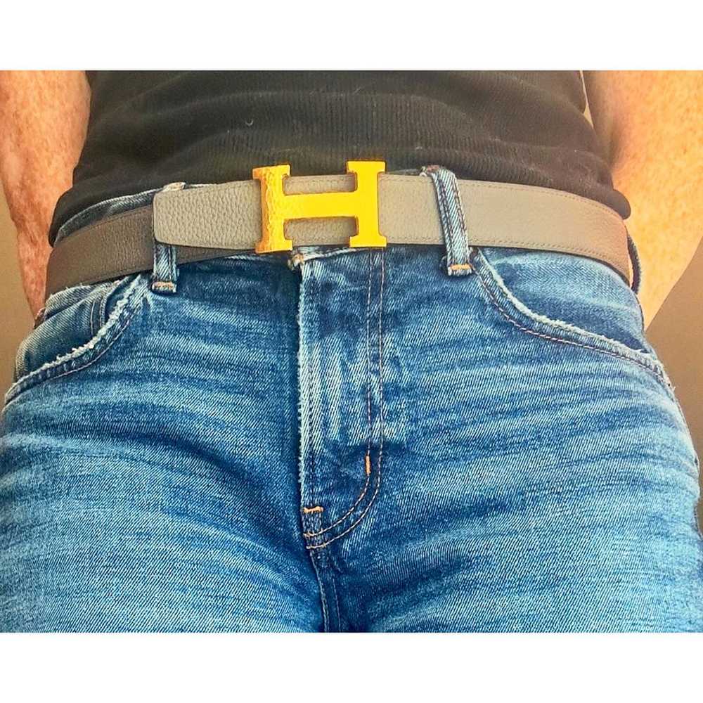 Hermès H leather belt - image 8