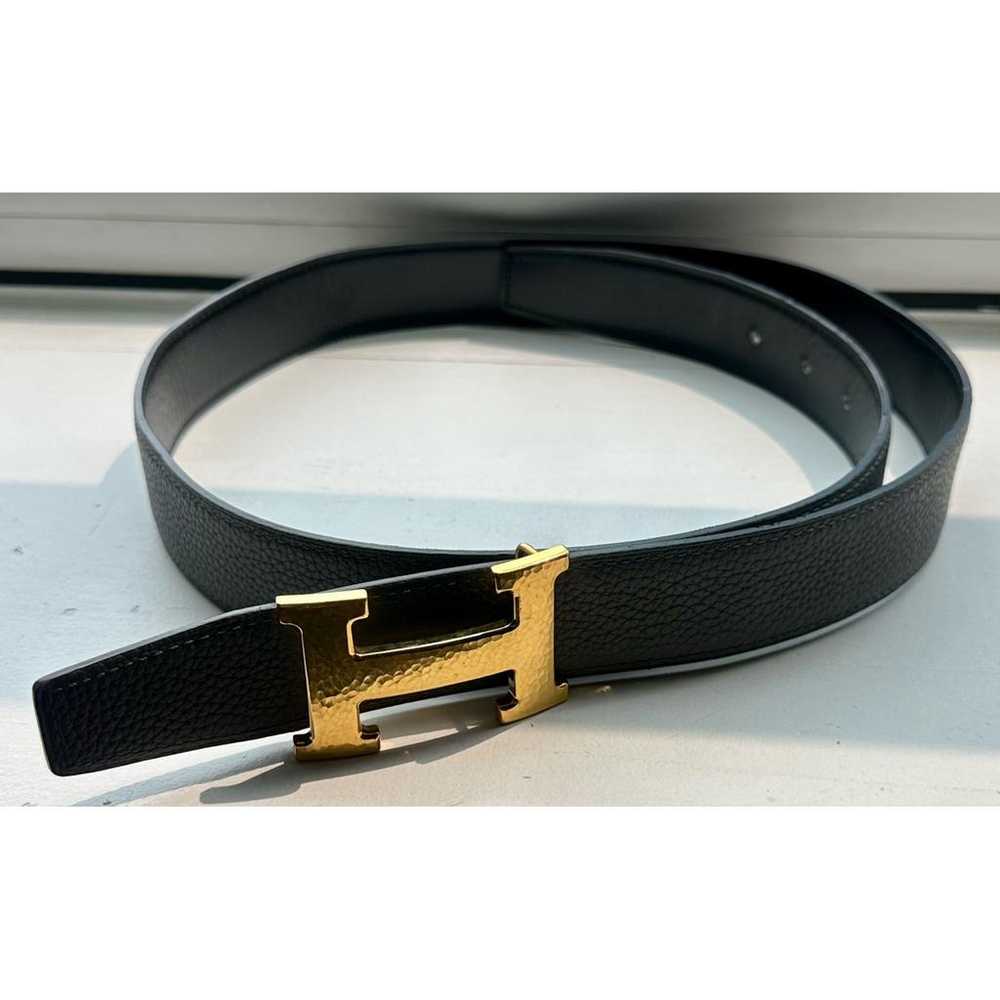 Hermès H leather belt - image 9